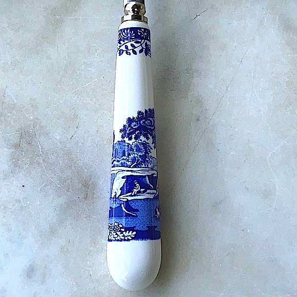 SPODE BLUE ITALIAN SALAD SERVERS SET OF 2 NIB NEW - Picture 2 of 11